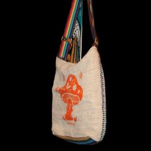 🍄 Hippie Mushroom Colorful Purse ✌️🌈